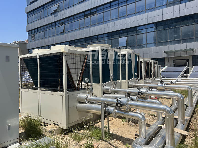 屋面空調風冷熱泵機組噪音大，影響周邊居住環境，該如何解決？